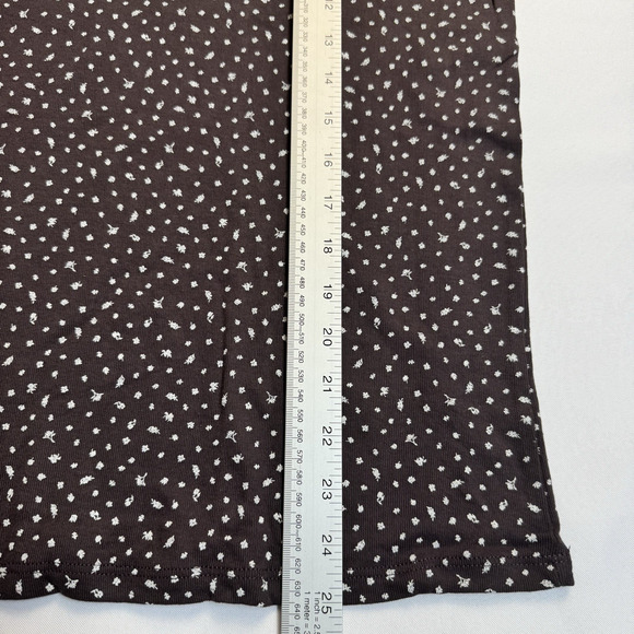 Pink Republic Ribbed Long Sleeve T-Shirt Junior's Plus Size 2X Plum Ditsy - Picture 5 of 8